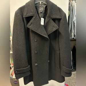 Jos. A. Bank Men’s wool peacoat. Size L. Charcoal gray. Never worn.
